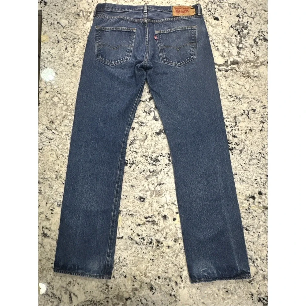 Retro‎ Levi's 501 Jeans Mens Size 38x30 (36x29.5) Blue Original Straight Denim